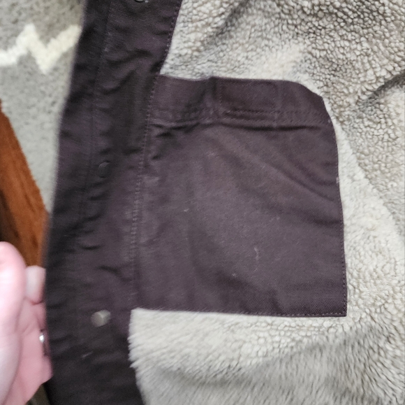 Carhartt Men's Sherpa-Lined Utility Jacket - Relaxed Fit - Washed Duck - Picture 7 of 8